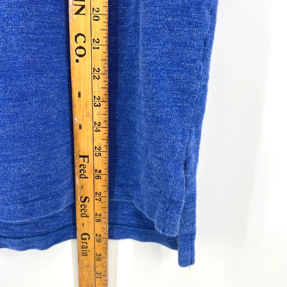 Polo Ralph Lauren Shirt Mens XL Blue Custom Fit Heathered Cotton Yellow Pony